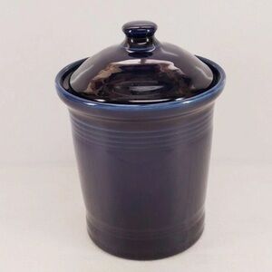 FIESTA WARE SMALL CANISTER & LID Cobalt Blue - Retired - Rare - 1 Quart